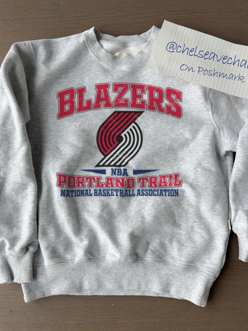 Vintage 90s Portland Trail Blazers Basketball Crewneck Sweatshirt, NBA Shirt Tee